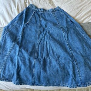 Madewell brand new denim maxi skirt